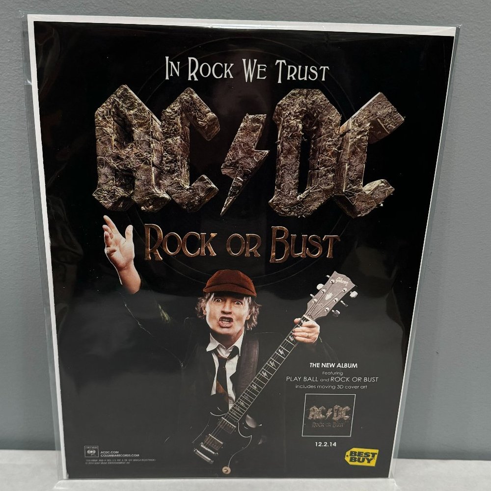 AC/DC - Rock Or Bust - Music Print Promo Advertisement - 2015